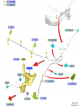 ZBIORNIK SPRYSKIWACZA B-MAX FIESTA 1764300 _ 8A61-17618-AF