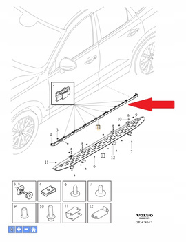 NAKŁADKA LISTWA PROGOWA PRAWA VOLVO OE 31420623