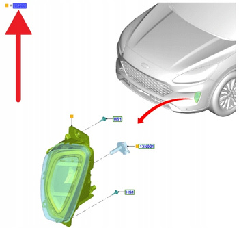 HALOGEN LEWY PRZÓD FORD FOCUS PUMA KUGA 2020- 2358843 _ JX7B-15A255-AB