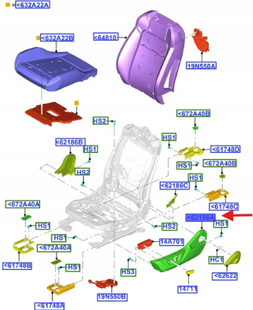 OSŁONA LEWEGO FOTELA LEWE FORD MUSTANG 2015- 2753475 _ FR3B-6362185-BF3ZHE
