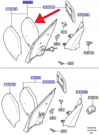 LUSTERKO ZEWNĘTRZNE LEWE FORD FUSION 2002- 09 OE 1567125 _ 2N11-17683-AT