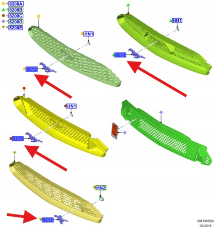 EMBLEMAT CHROM FORD MUSTANG MK6 2015- OE 1943520 _ GR3J-8A224-BASMAS