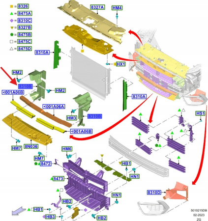 KIEROWNICA POWIETRZA PRAWA FORD MUSTANG 2017- OE 2132739 _ JR3B-8102-CA