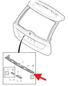 LISTWA KLAPY BAGAŻNIKA OŚWIETLENIE REJESTRACJI VOLVO XC60 2009- OE 30784556