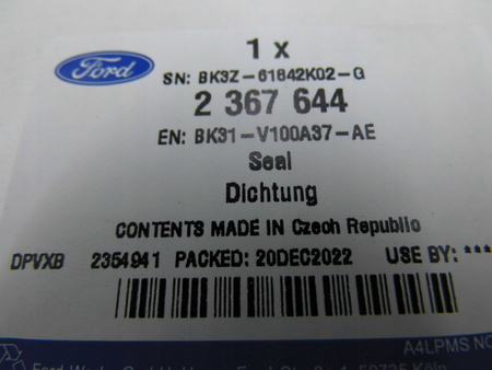 DOLNA USZCZELKA DRZWI KIEROWCY LEWA TRANSIT 2014- 2367644 _ BK31-V100A37-AE