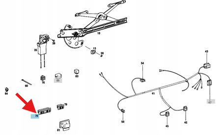 PRZEŁĄCZNIK SZYB MERCEDES W123 W116 W115 W114 W111 W109 OE A0018214951