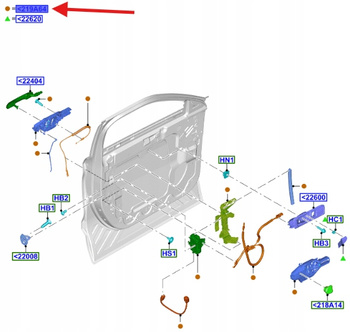ZESTAW ZAMKA CENTARLNEGO EXPLORER 2020- 2513808 _ LB5B-S219A64-BX