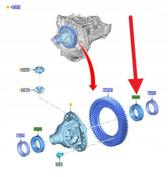ŁOŻYSKO SKRZYNI BIEGÓW 6MX65 FORD KA+ PUMA 2019- 2129228 _ H1BR-4220-A10C