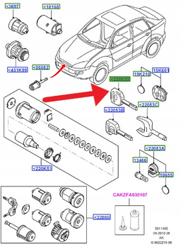 KLUCZYK SUROWY DO NACIĘCIA FORD FOCUS 1998-2005 XS41-A22053-GC 4007023