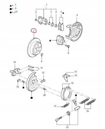 TARCZE HAMULCOWE TYŁ FORD EXPLORER Mk2 1994-2000 1941018 _ YL24-2C026-AA
