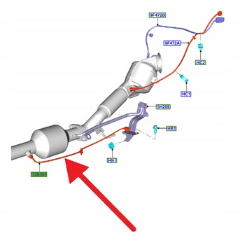 SONDA CZUJNIK TEMPERATURY 1.0 1.5 EB FOCUS 2018- 2311786 _ JX6A-12B591-AB