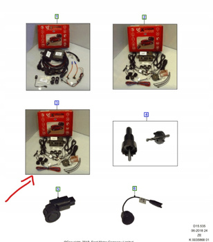 ZESTAW CZUJNIKÓW PARKOWANIA TYŁ FORD MONDEO 1935216 _ A66SX-15A866-BAB