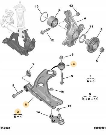EUROREPAR WAHACZ C4 PICASSO 308 508 OE 1682729680