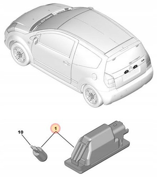 LAMPKA OŚWIETLENIA TABLICY REJESTRACYJNEJ CITROEN C2 C4 C5 C6 C8 OE 6340G9