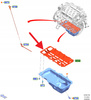 USZCZELKA MISKI OLEJOWEJ 5.0 FORD MUSTANG 2015- OE 5184647 _ BR3E-6C878-CC