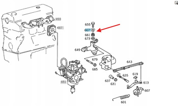 ELEMENT MOCUJĄCY WSPORNIK TEMPOMATU MERCEDES OE A0009923760