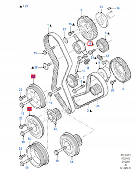 NAPINACZ PASKA ROZRZĄDU FORD FIESTA MK4 1005516 _ 96FF-6K254-AA