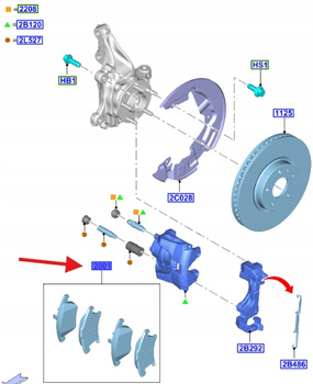 KLOCKI HAMULCOWE PRZÓD 2241923 _ KTJ1GC-2K021-AA
