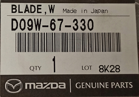 Pióro wycieraczki prawe - Mazda 2 DJ_D09W67330