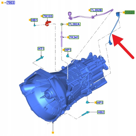 WŁĄCZNIK ŚWIATEŁ COFANIA MT82 FORD MUSTANG 2015- OE 5114047 _ BR33-15520-AB
