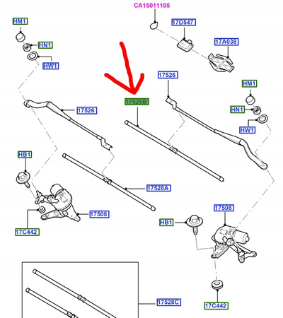 PIÓRO WYCIERACZKI LEWE FORD SMAX GALAXY 2006- _ 1478401 _ 6M21-17B437-AB 