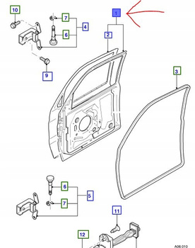 DRZWI PRZEDNIE LEWA STRONA FORD MONDEO Mk3 2000-07_1446438_P1S71-F20125-AZ