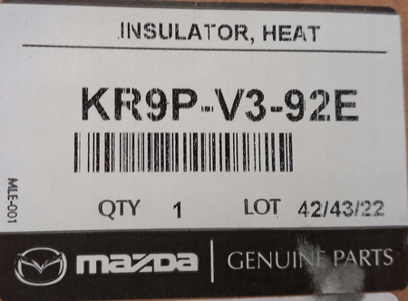 Mata izolacyjna haka holowniczego - Mazda CX-60 KH_KR9PV392E