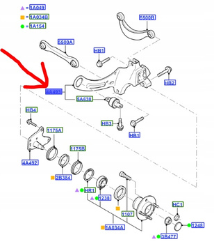 WAHACZ TYLNY PRAWY FORD FOCUS Mk1 KOMBI 1998-2005 _1138523_98AG-5A968-BL