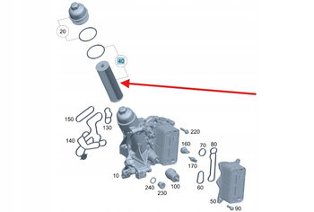 FILTR OLEJU Z USZCZELKAMI OM654 OM656 MERCEDES E W213 OE A6541801100