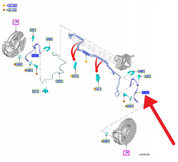 PRZEWÓD HAMULCOWY L P PRZÓD FORD FOCUS Mk4 2018- 2330488 _ JX61-2078-CB