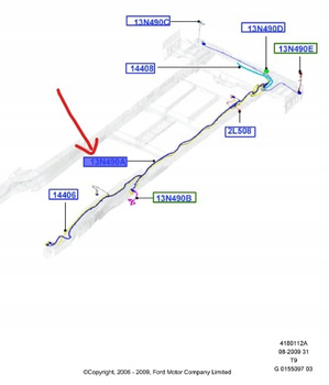 WIĄZKA ELEKTRYCZNA PODWOZIA FORD TRANSIT Mk6 _1507930_6C1T-13N490-BE