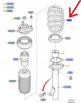 SPRĘŻYNA ZAWIESZENIA PRZÓD FORD FIESTA Mk6 2004-08_1430763_4S61-5C300-DA