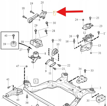 ŁAPA WSPORNIK SILNIKA B5 B6 D5 VOLVO S60 V60 2011- XC60 XC70 OE 30645742