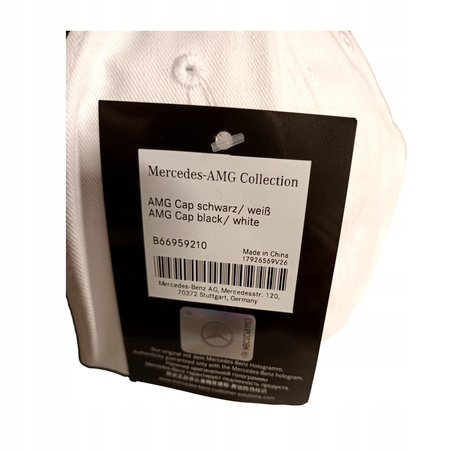 MERCEDES AMG Czapka z daszkiem czarno-biala OE B66959210