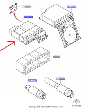TACHOGRAF FORD TRANSIT Mk6 2006-2013 1800931 _ 6C1T-17A266-AF