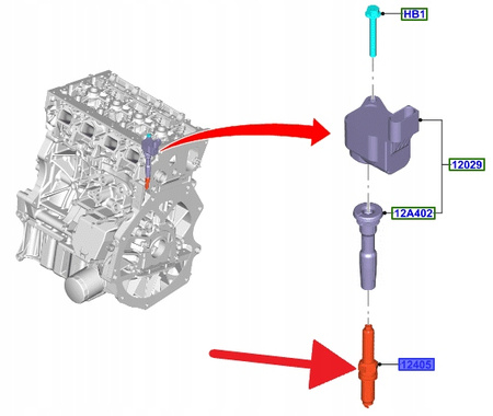 ŚWIECA ZAPŁONOWA 1.5 EB FORD CONNECT 2022- OE 2682203 _ VWN3CA-12405-BA