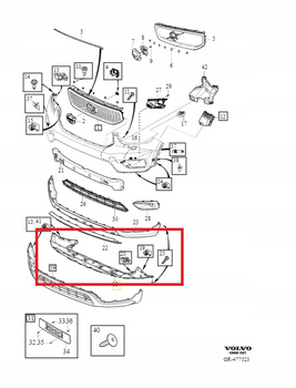 PROWADNICA POWIETRZA VOLVO XC40 2018-2021r