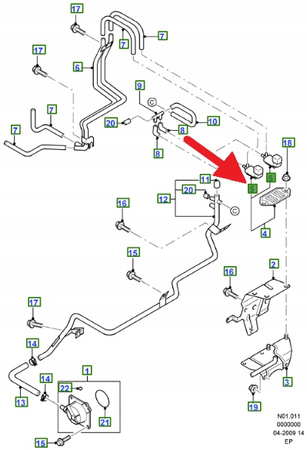 ZAWÓR STEROWANIA PODCIŚNIENIA FORD RANGER 1998- 4132261 _ XM34-9J459-FA