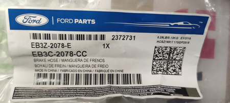 PRZEWÓD HAMULCOWY PRAWY PRZÓD FORD RANGER Mk5 2019_2372731_EB3C-2078-CC