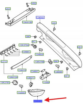 ŚWIATŁO PRZECIWMGIELNE FOCUS 1998-07 1386531 _ 1M51-13A602-CC