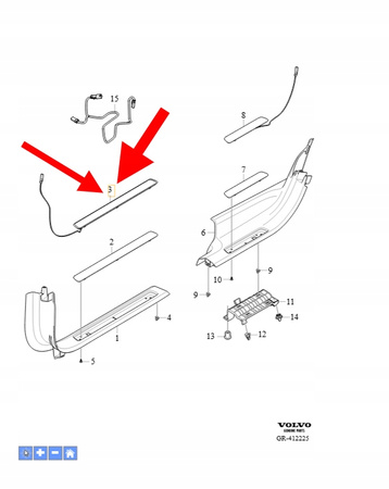 LISTWA PROGOWA NAKŁADKA PRAWY PRZÓD VOLVO XC90 2016- XC60 OEM/OE 31479062