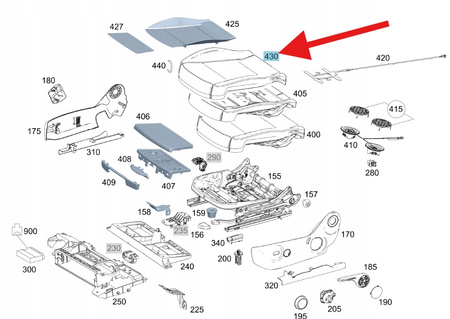 TAPICERKA FOTELA PRZÓD LEWA PRAWA MERCEDES VITO W447 OE A44791062019E38