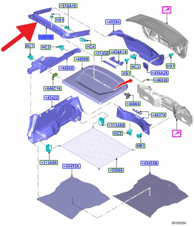 WYKOŃCZENIE KLAPY BAGAŻNIKA MONDEO 2014- OE 1886387 _ DS73-A41314-BE3AM1
