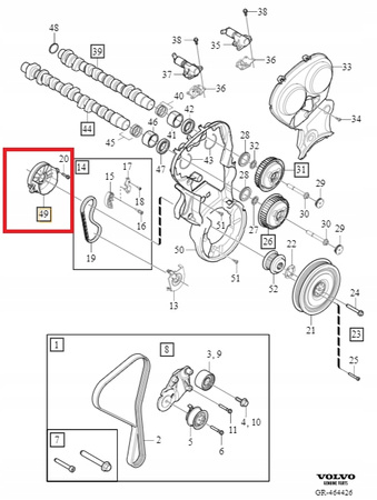 USZCZELNIACZ WAŁU PRZÓD VOLVO S60 II III 14-21r