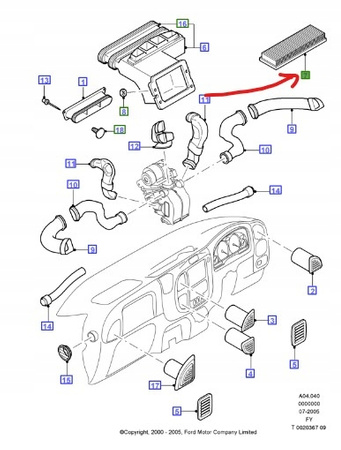 FILTR KABINOWY FORD TRANSIT Mk5 2000-2006 _1459009_YC1J-19N619-A1A