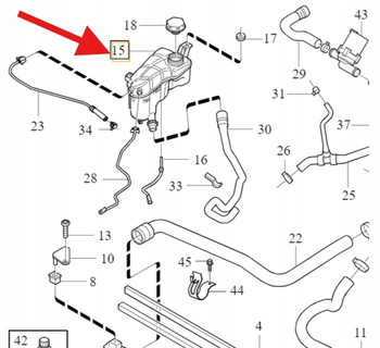ZBIORNICZEK WYRÓWNAWCZY B4 B8 VOLVO S60 V60 2011- XC60 XC70 OE 31200321