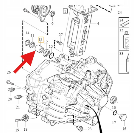 TULEJA PRZEKŁADNI KĄTOWEJ M66 VOLVO V70 XC90 2006- S80 V70 XC70 OE 31437249