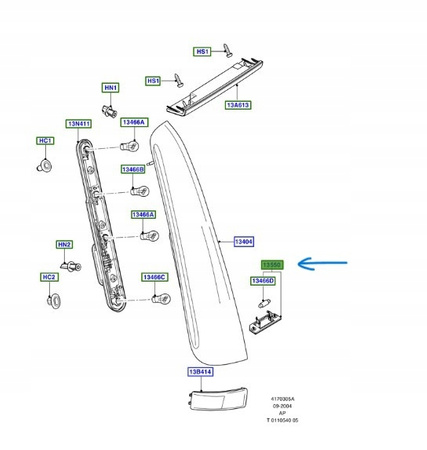 Lampka tablicy rejestracyjnej - Ford Focus Mk2_4502331_3M5A-13550-AA