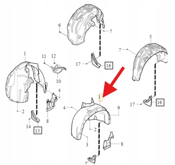 NADKOLE PRAWY PRZÓD VOLVO S60 V60 2019- OE 31425476