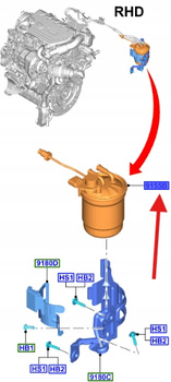 FILTR PALIWA 1.5L TDCI 2.0 ECOBLUE FORD KUGA 2024- 2797992 _ JX61-9155-BG